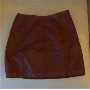 Free People Vegan Leather mini skirt